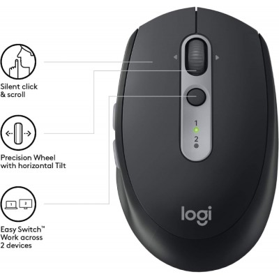 LOGITECH M590 910-005197 M590 Kablosuz Optik 1000DPI Sessiz Siyah Mouse