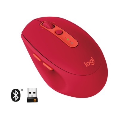 LOGITECH M590 910-005199 M590 Kablosuz Optik 1000DPI Sessiz Mouse kırmızı